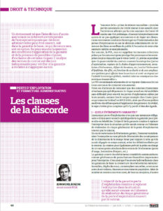 2020 - Article - Jean-Michel BONZOM - La Tribune de l'assurance - Les clauses de la discorde - Juin 2020