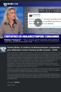 2019 - Vidéo - Marie Burguburu - L'initiatrice de #Balancetonporc condamnée - BFM TV